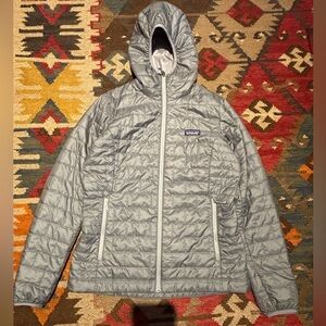 Patagonia Silver Nano Quilted Hooded Jacket